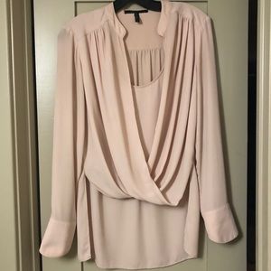 BCBGMaxAzria Jaklyn drape front top 💗